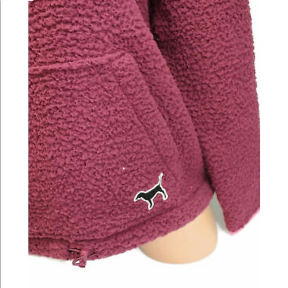 New Victoria’s Secret PINK Sherpa pullover S NWT - Picture 2 of 3